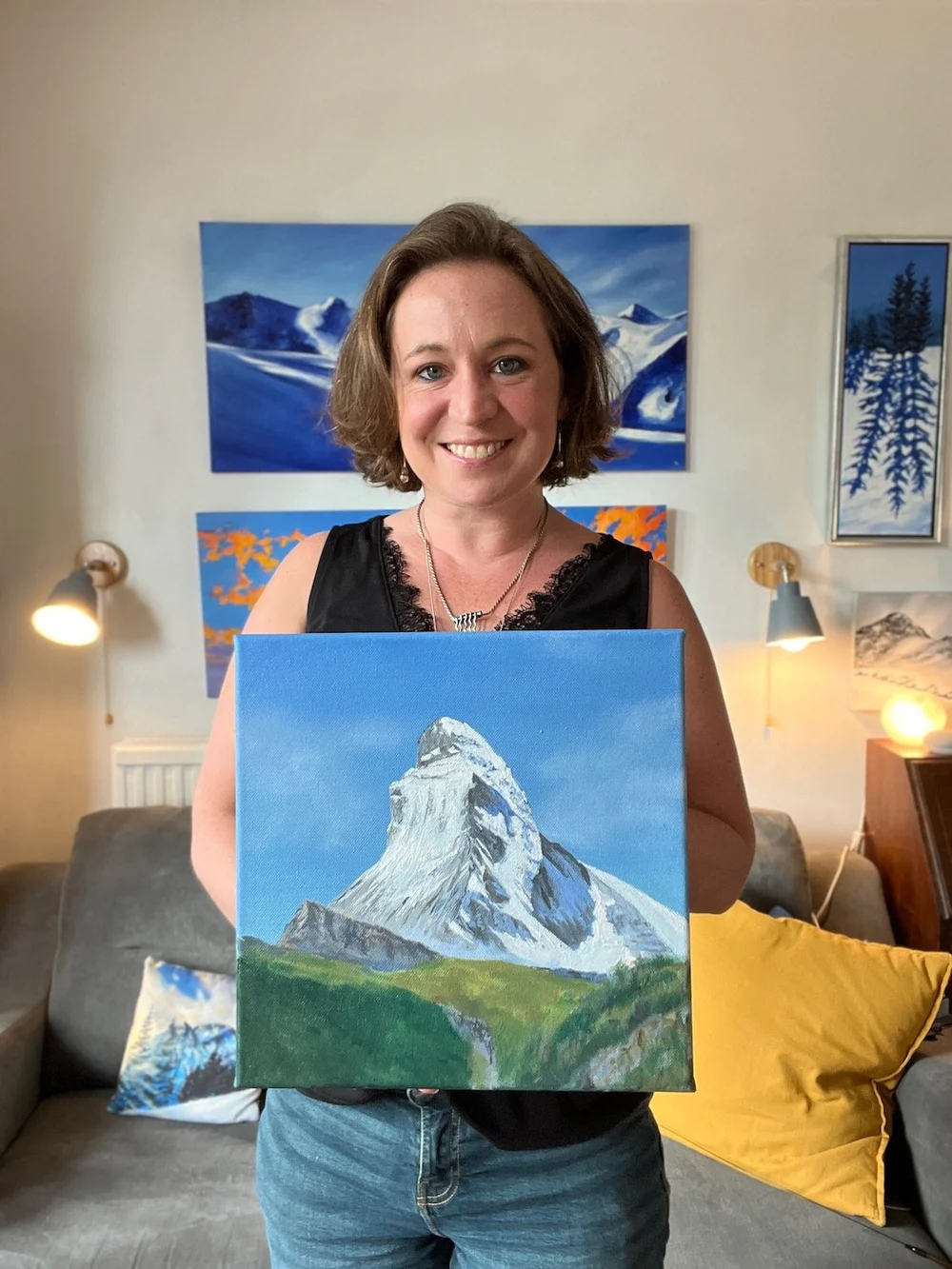 Matterhorn in the Sunlight - oil painting by Alice Luetchford